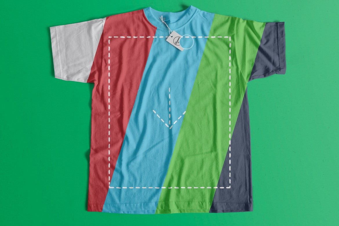 Free Top View of T-Shirt (Mockup)