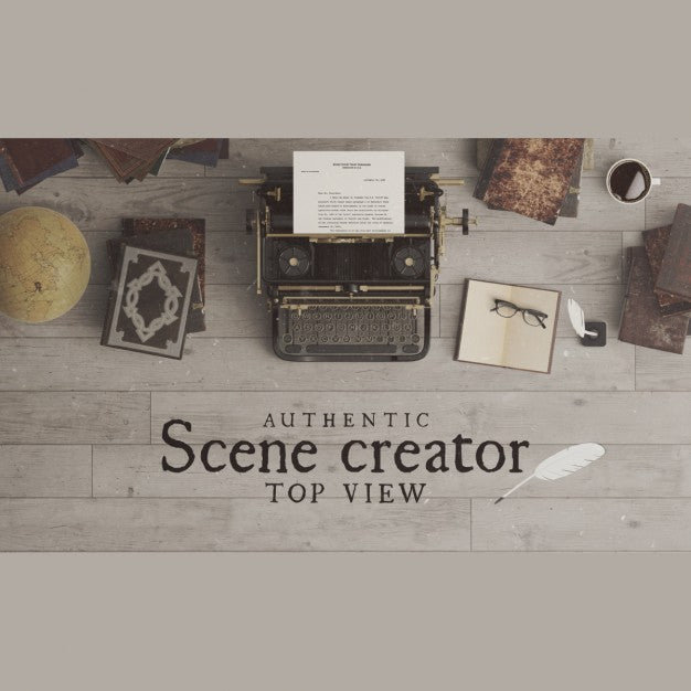 Free Typewriter Top View Psd