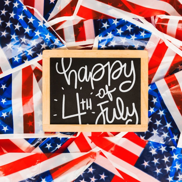 Free Usa Independence Day Mockup With Slate Psd