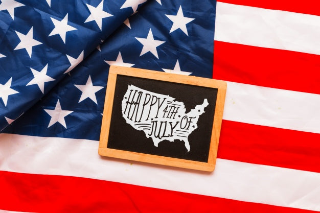 Free Usa Independence Day Mockup With Slate Psd