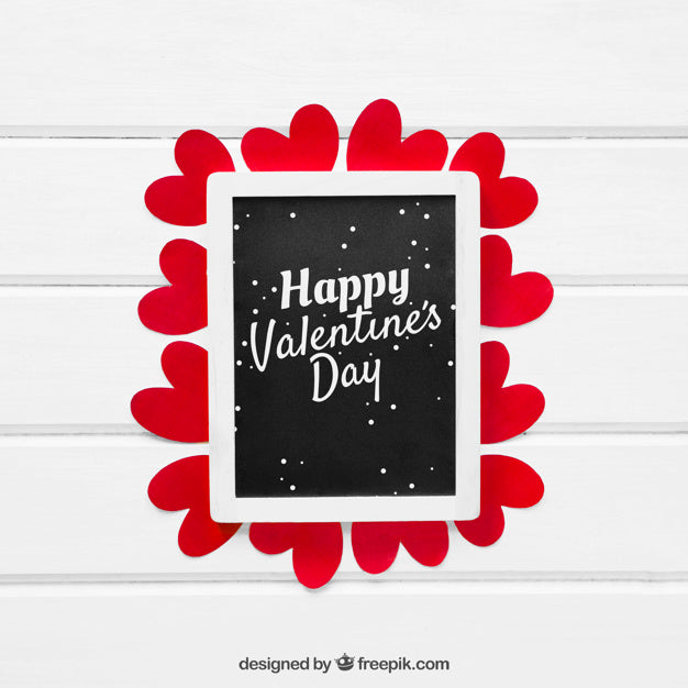 Free Valentine Elements And Frame Mockup Psd