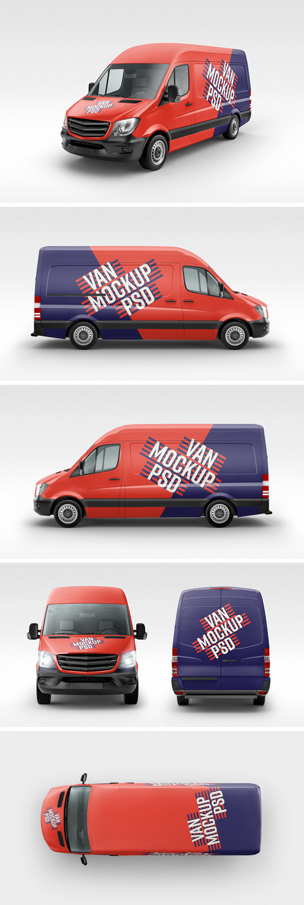Free 6 Angels of a Van MockUp PSD