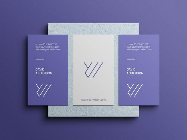 Free Vertical Business Card Mockup Psd