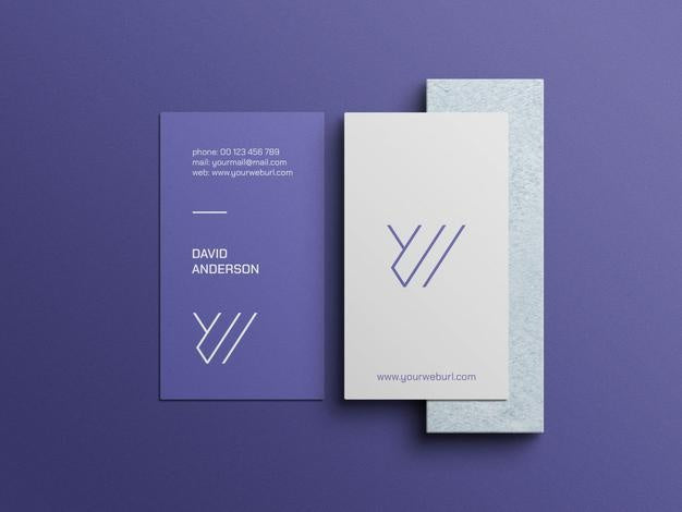 Free Vertical Business Card Mockup Psd