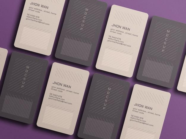 Free Vertical Business Card Mockup Psd