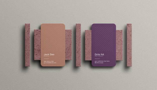 Free Vertical Business Card Mockup Psd