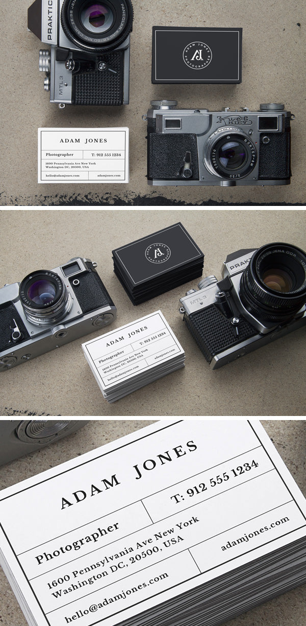 Free Vintage Cameras & B-Cards Mockup