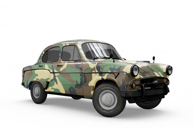 Free Vintage Car Mockup Psd