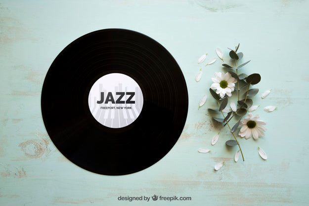 Free Vinyl And Jazz Mockup Psd