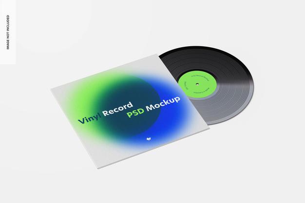 Free Vinyl Record Mockup Psd