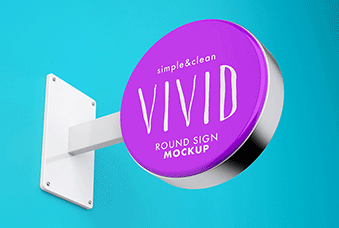 Free Vivid & Clean Sign Mockup
