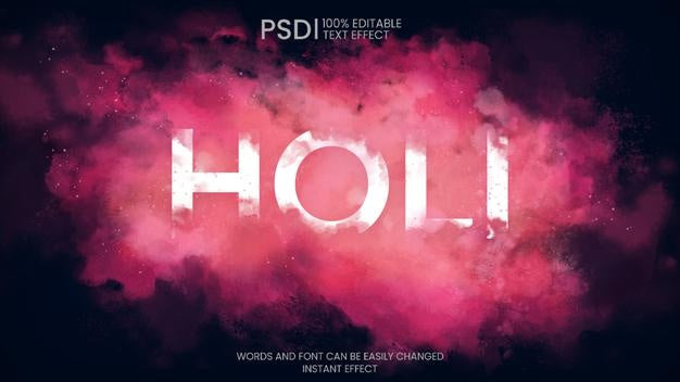 Free Watercolor Splash Text Effect Psd