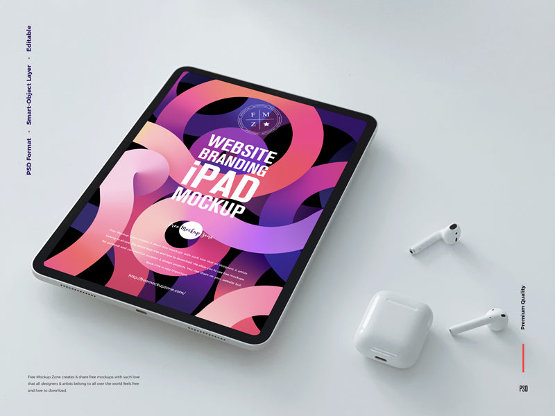 Free Website Branding Ipad Mockup