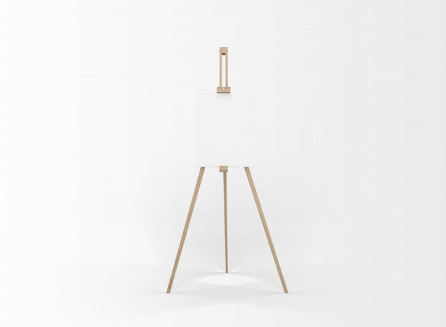 Free White Canvas On A Easel Psd