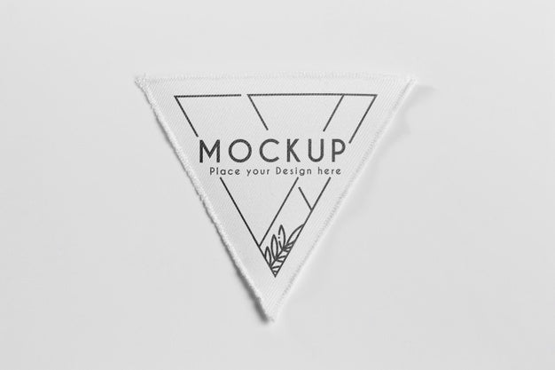 Free White Clothing Patch Fabric Mock-Up Psd