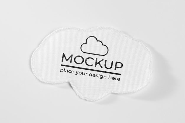 Free White Fabric Clothing Patch Mock-Up Psd