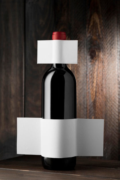 Free Wine Bottle Label Mock Up Psd