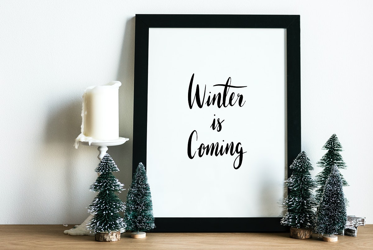Free Winter Season Typography Design Mockup