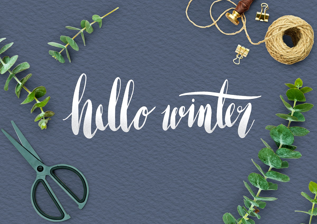 Free Winter Season Typography Design Mockup