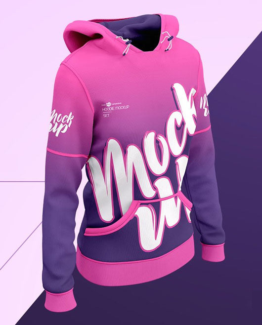 Free Women`S Hoodie Mockup Set