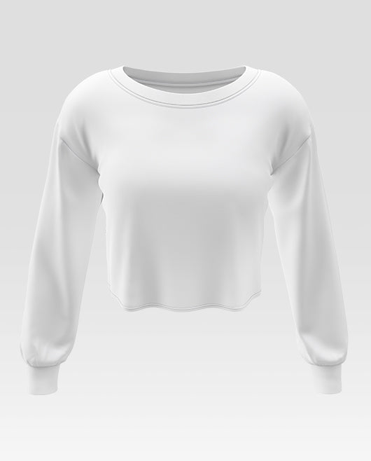 Free Women’S Long Sleeve Crop Top Mockup