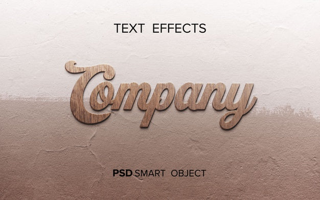 Free Wood Text Effect Mock-Up Psd