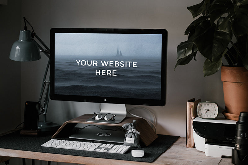 Free Workspace Imac Mockup