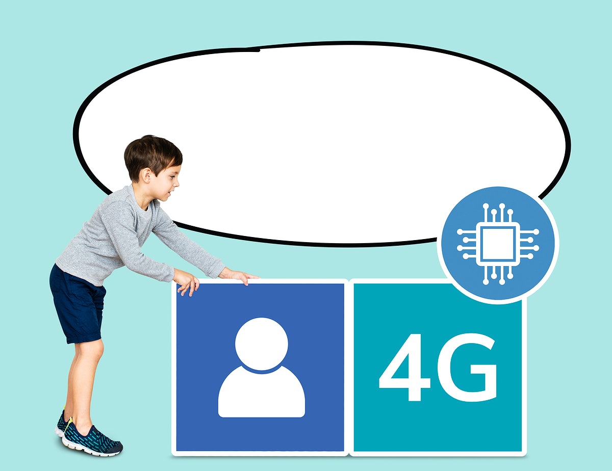 Free Young Boy With Online Network Technology