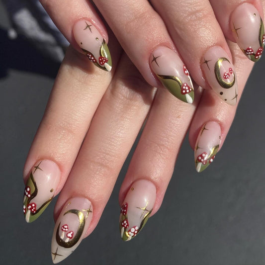 16 Forest-Inspired Mushroom Nail Ideas to Copy