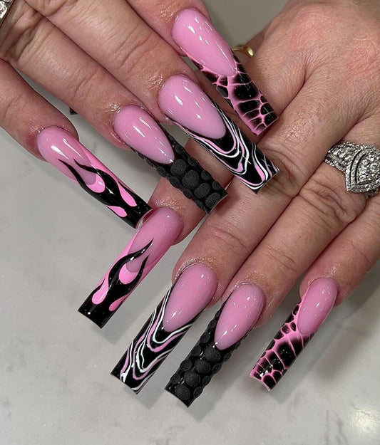 16 Black and Pink Nail Ideas for Next-Level Nails 2026