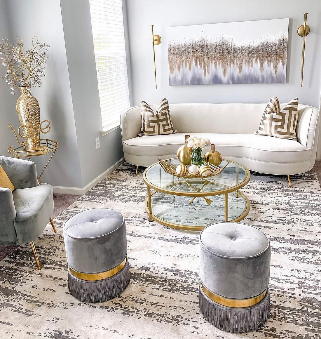 13 Lux Grey and Gold Living Room Ideas Made Easy