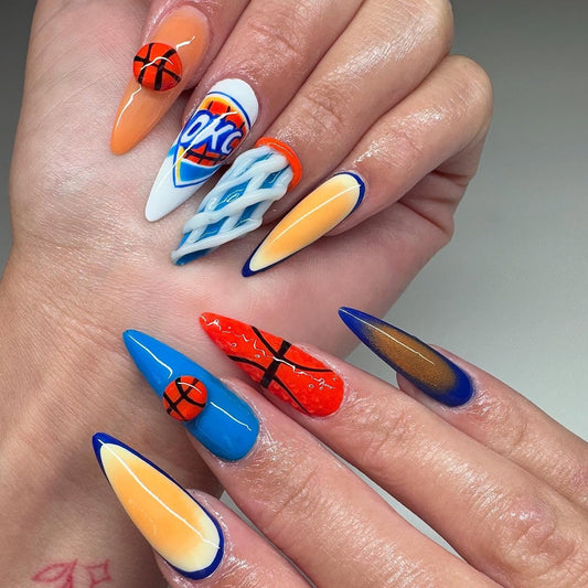 13 Unique Basketball Nail Ideas