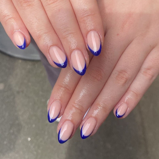 13 Must-Try Blue French Nail Ideas
