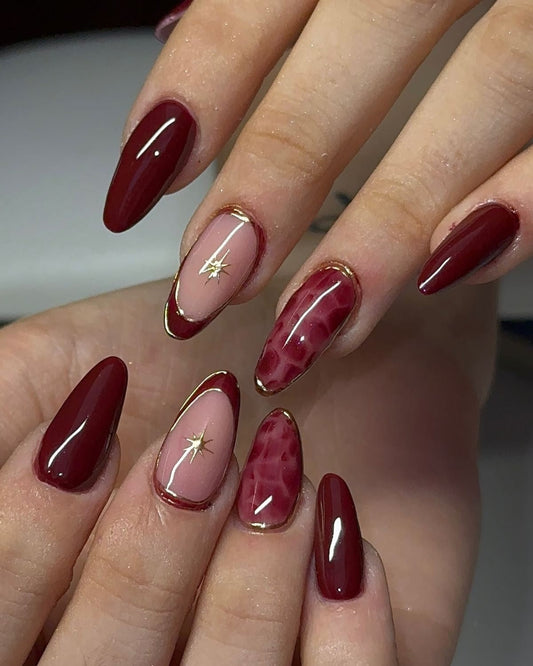16 Stunning Elegant Dark Red Nails 2026