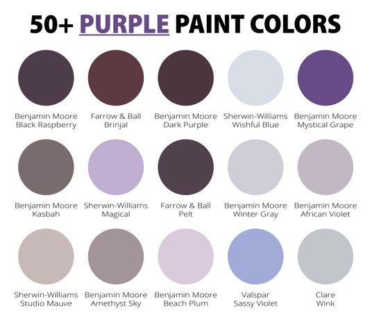 50+ Absolute Best Purple Paint Colors to Buy in 2024 (Purple Painting Ideas)