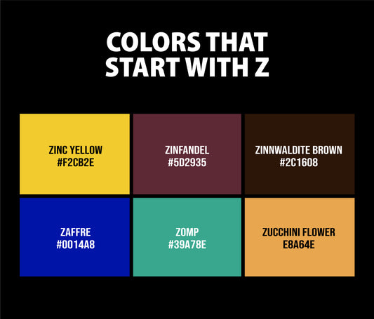 Best Colors that Start with Z (Names and Color Codes)
