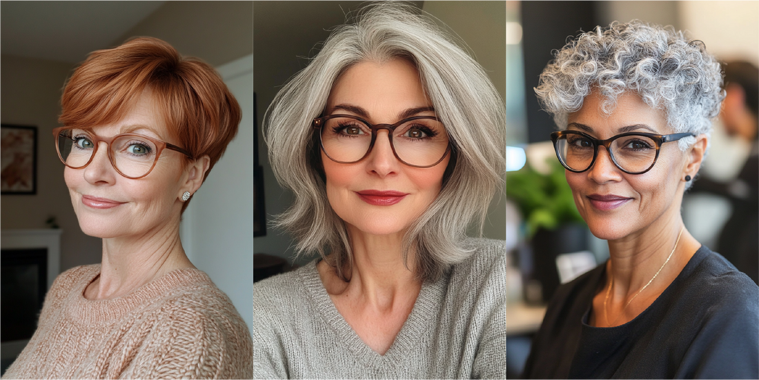 24 Stylish Short Hairstyles for Older Women with Glasses
