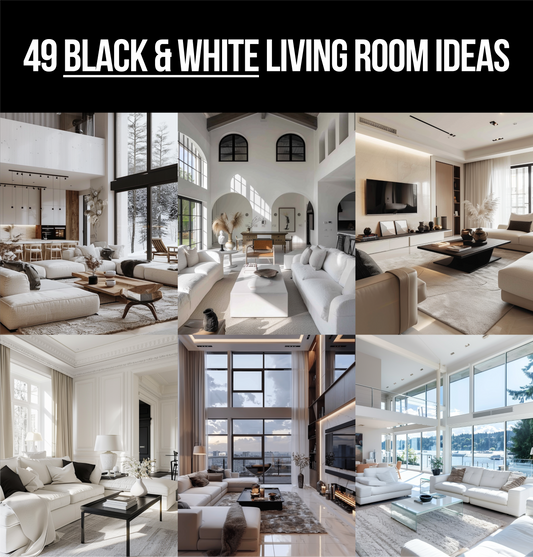 49 Modern Black and White Living Room Design and Decor Ideas