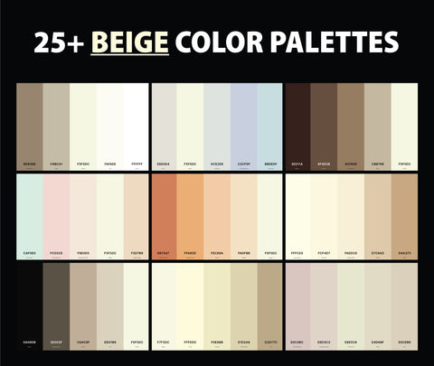 25+ Best Beige Color Palettes with Names and Hex Codes