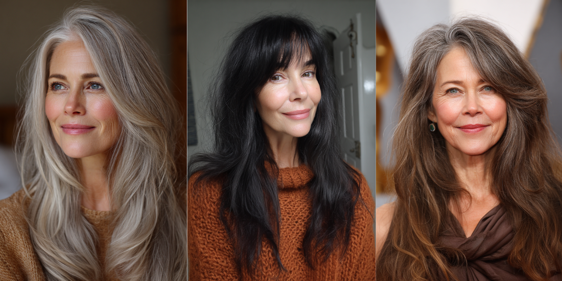 24 Gorgeous Long Hairstyles for Women Over 60 with Thin Hair