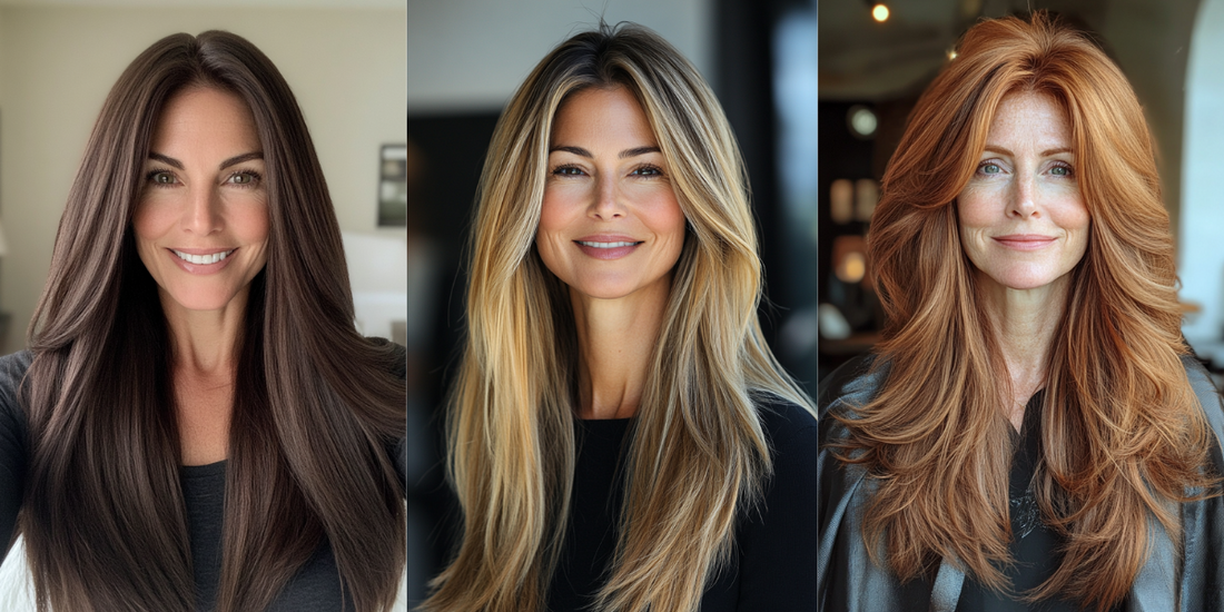 22 Stunning Long Straight Hairstyles for Women Over 50