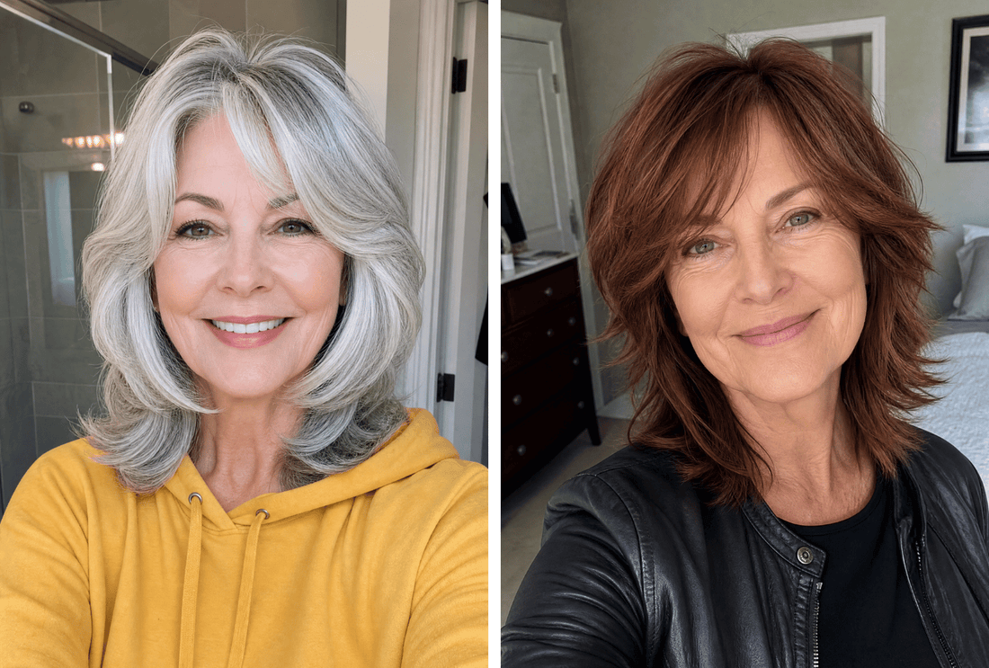 27 Trendy Medium Length Layered Hairstyles for Women Over 60