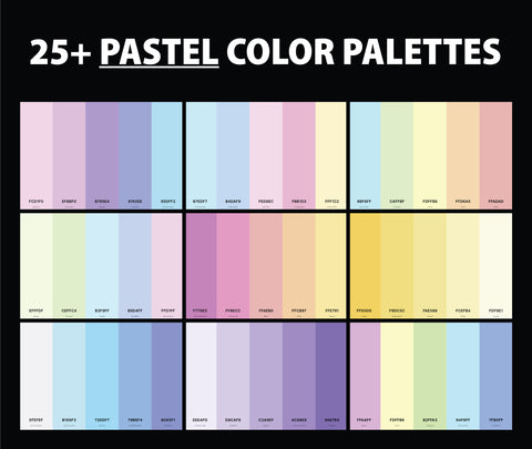 25+ Best Pastel Color Palettes with Names and Hex Codes