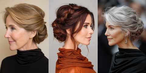 22 Stunning Pulled Back Hairstyles for Older Women