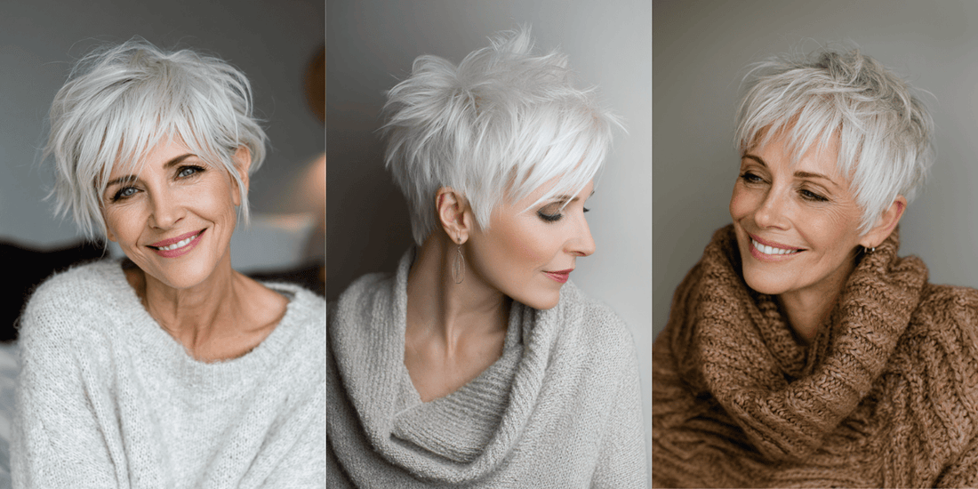 27 Age-defying Short Haircuts for Older Women with White Hair 2025