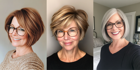 Short Hairstyles for Older Women with Glasses