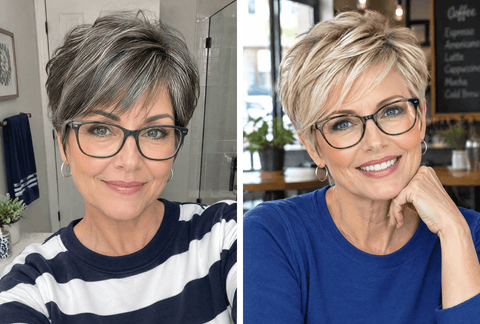 24 Trending Short Hairstyles For Women Over 50 With Glasses