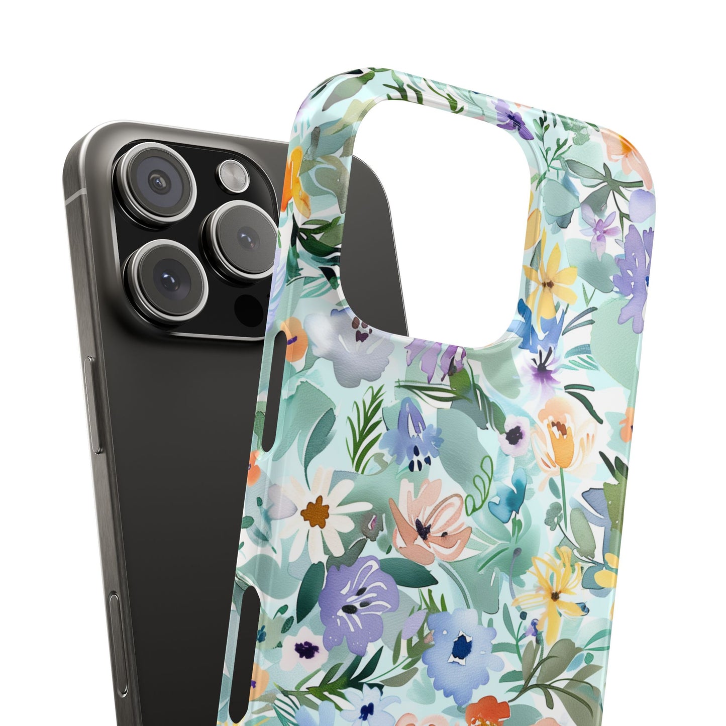 Watercolor Meadow - Slim Phone Case