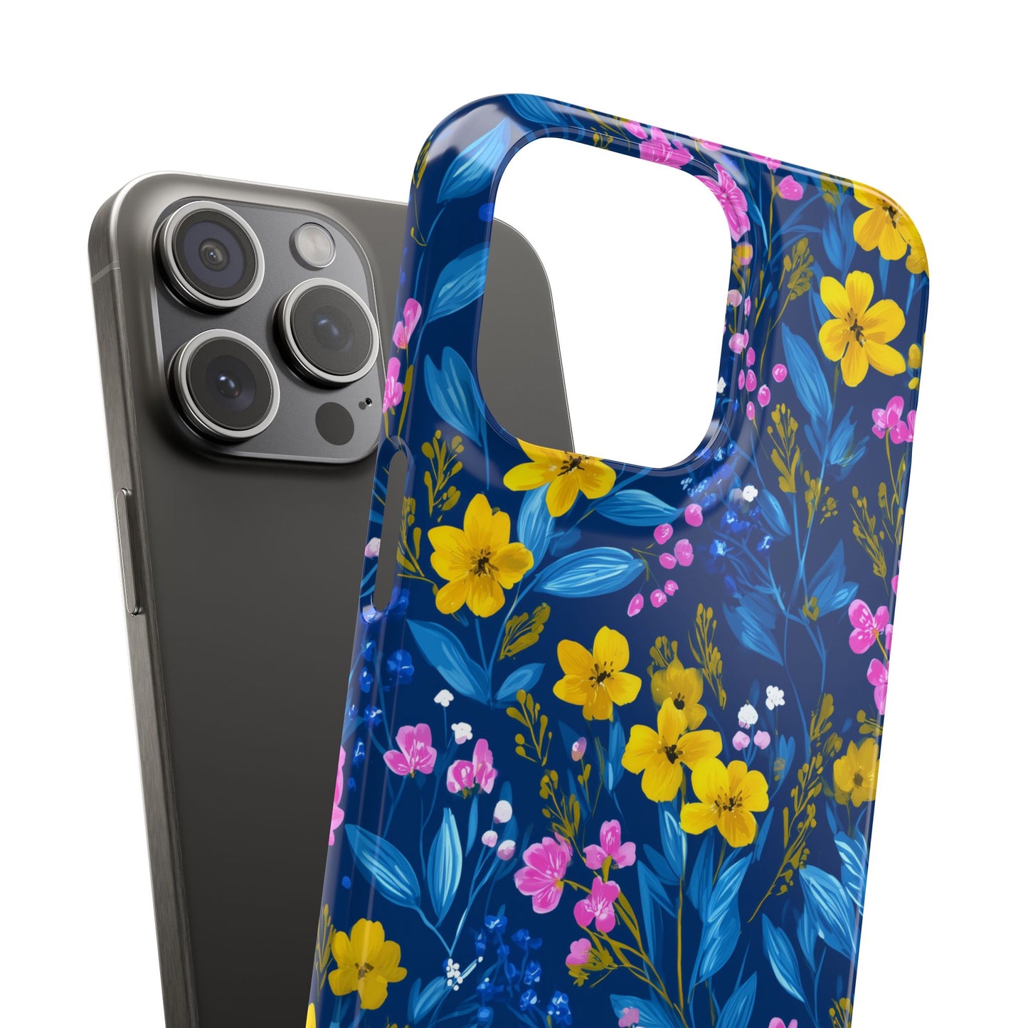 Midnight Petals - Slim Phone Case