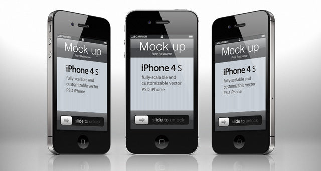 Free iPhone 4 psd Mockup Template